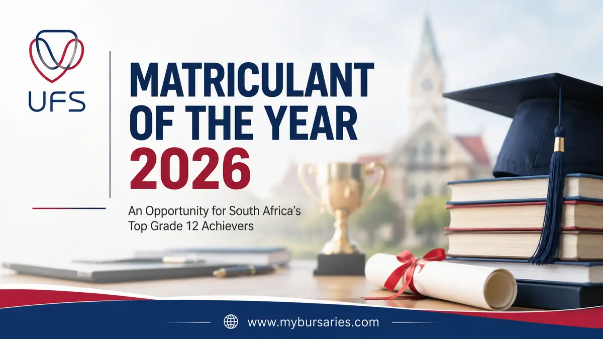 Matriculant of the Year 2026 competition opportunity for outstanding Grade 12 learners planning to study at the University of the Free State.
